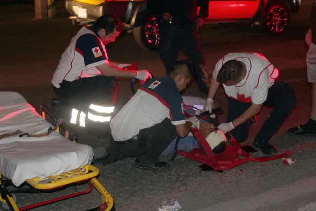 Grave motociclista accidentado