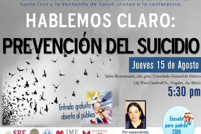 Invita Consulado a plática sobre suicidio