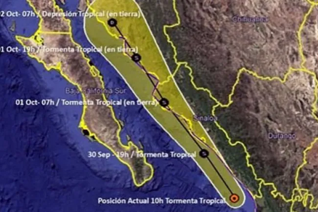 Suspenden vuelos a Mazatlán por ‘Narda’