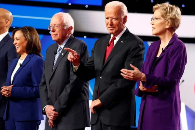 Debate demócrata, entre ataques a Trump y críticas a Warren