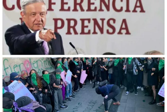 Otra vez pide López Obrador a mujeres... protestas pacíficas