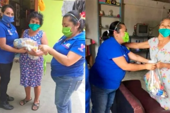 VIRAL: Ponen con Photoshop cubrebocas a gente de escasos recursos ‘para la foto’