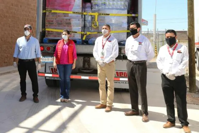Reciben donación de alimentos