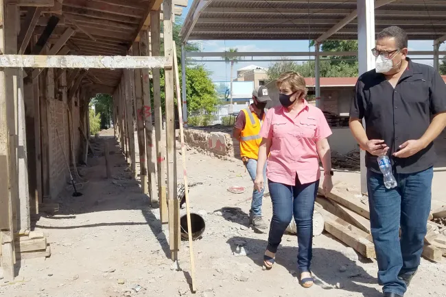 Avanzan construcción de aulas en el Estado