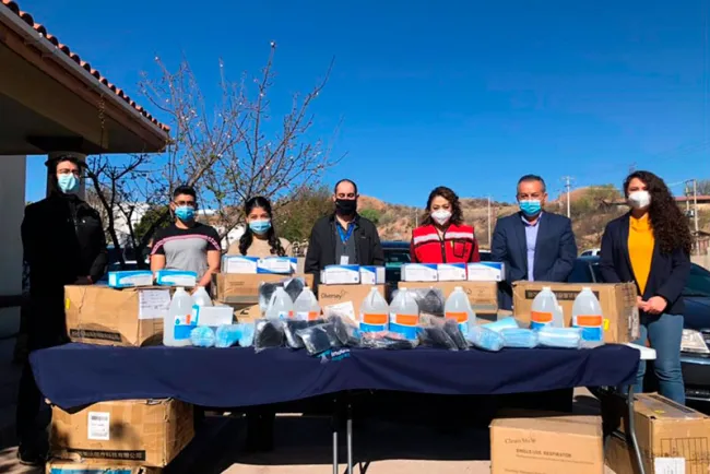Entrega AMS donativo anticovid