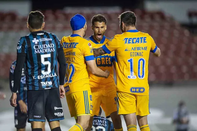 Tigres triunfa sobre la hora en Querétaro