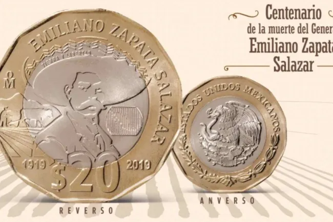 ¿Conoces la nueva moneda de 20 pesos con Emiliano Zapata?