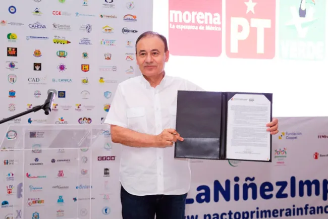 Firma Durazo el Pacto por la Primera Infancia