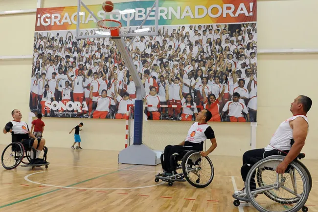 Recibe Nogales estatal de basquet en silla de ruedas