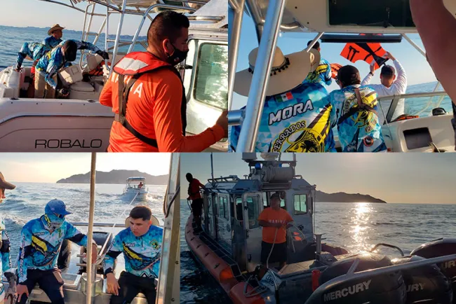 Rescatan a náufragos en Guaymas