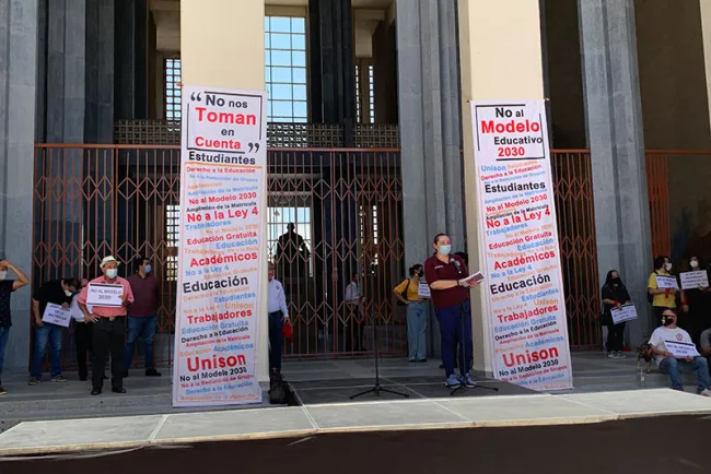 Protesta rectora de la Unison
