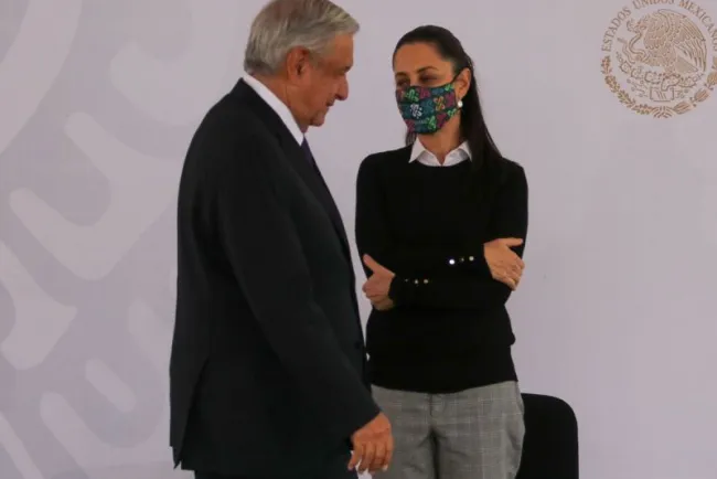 López Obrador se reúne con Sheinbaum y Slim en Palacio Nacional