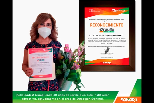 Reconoce CECyTE a su personal con 30 años