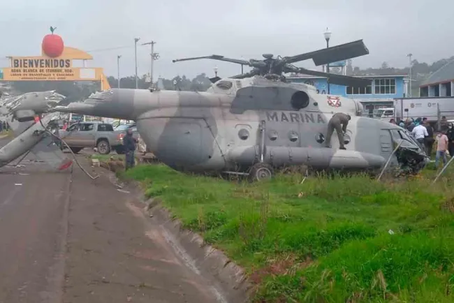 Se desploma helicóptero en el que viajaba Éric Cisneros, secretario de Gobierno de Veracruz