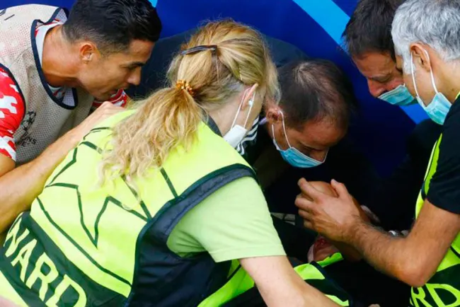Cristiano Ronaldo ‘noqueó’ a guardia de seguridad