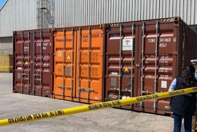 Semar asegura cocaína oculta en contenedor en Ensenada, Baja California