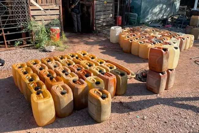 EN CATEO FGR ASEGURA TRES MIL, 360 LITROS DE HIDROCARBURO