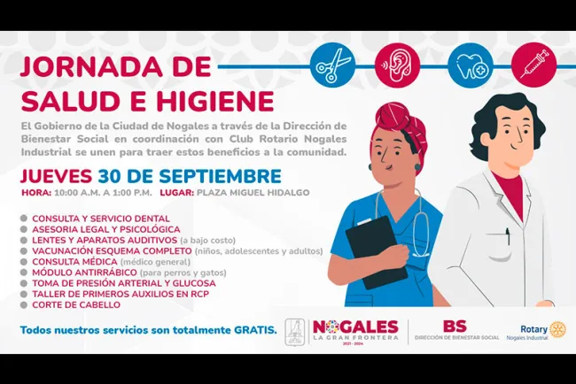 Invitan a Jornada de Salud e higiene en Plaza Hidalgo