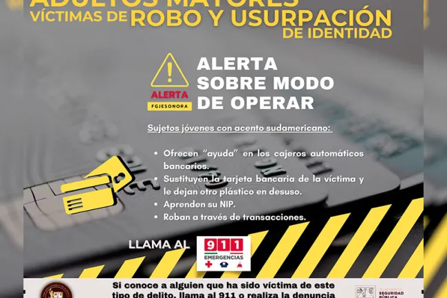 Alertan sobre robos a adultos