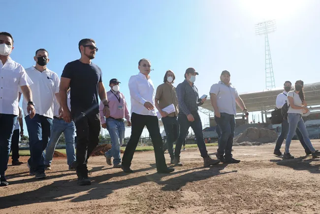 Supervisa ADM trabajos de estadio