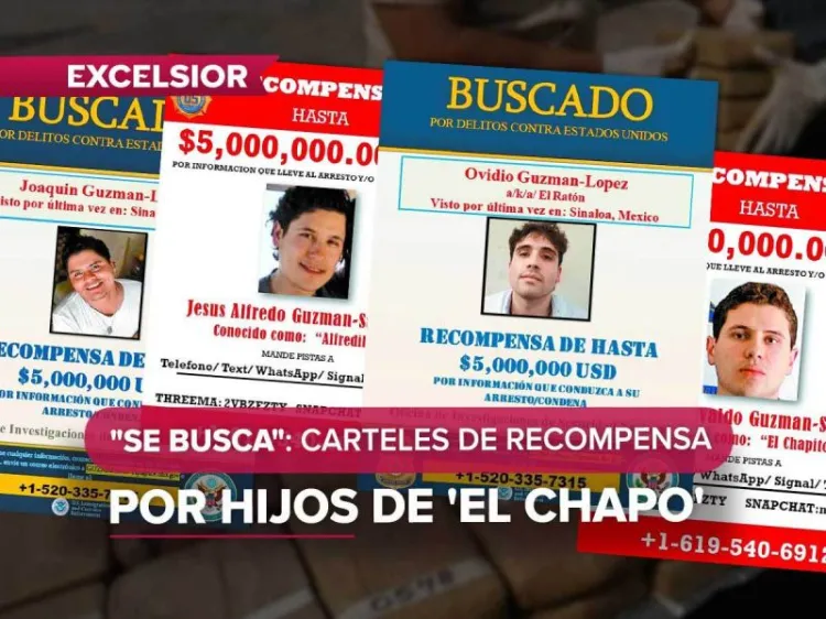 EU publica carteles de recompensa por hijos de 'El Chapo'