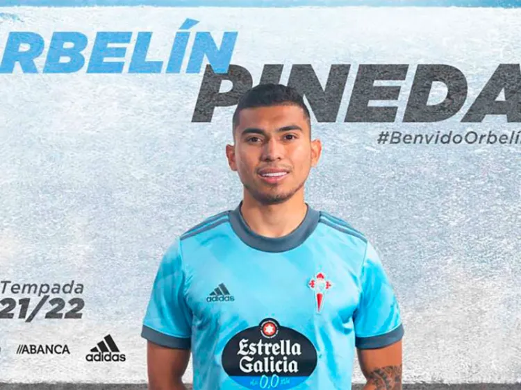 Orbelín Pineda, nuevo jugador del Celta; contrato es por cinco años