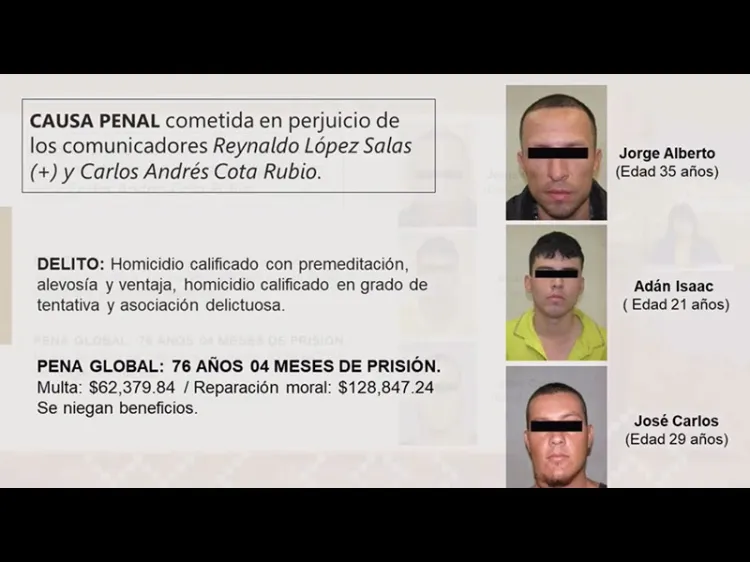 Dan 76 años de cárcel a agresores de locutores