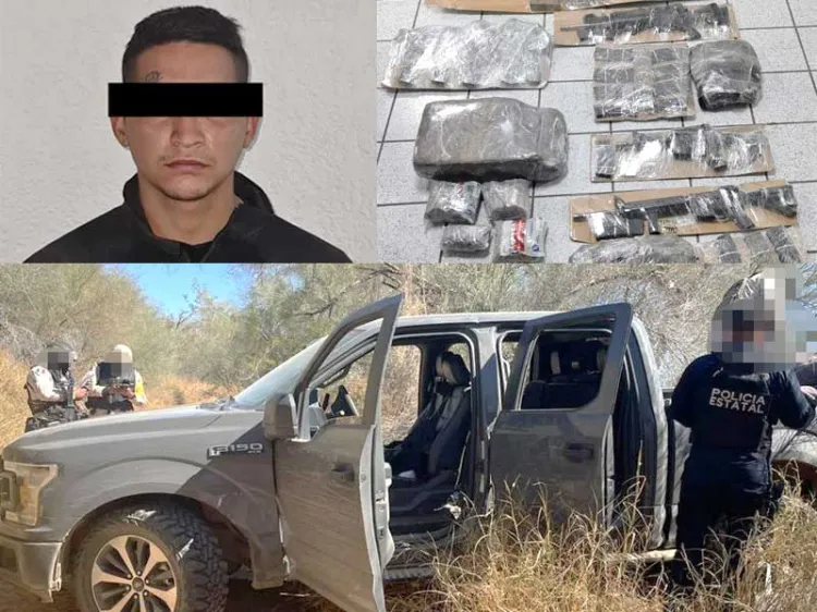 Aseguran armas de fuego y persona en Pitiquito
