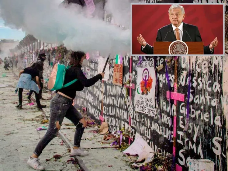 Preparan mujeres marros, bombas molotov… para el 8M, acusa AMLO