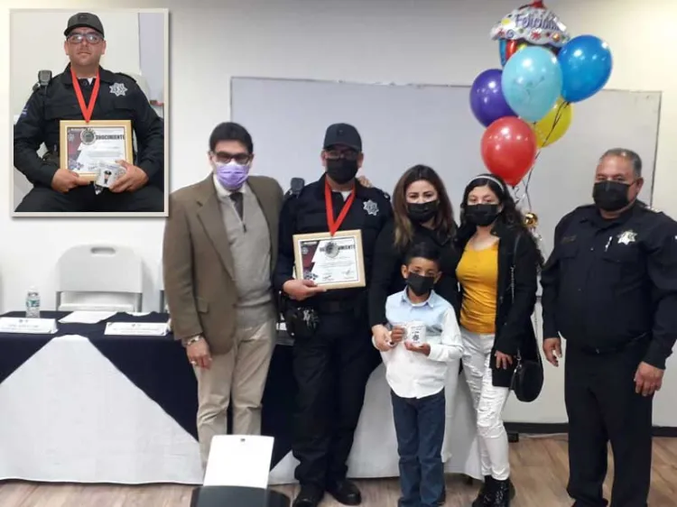 Reconocen acto heroico de oficial de Policía