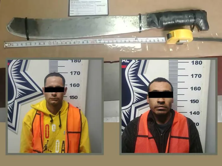 Arrestados con machete; pusieron resistencia