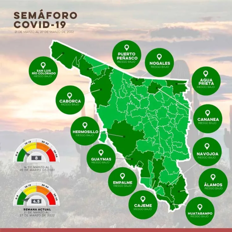 Se pintan de verde municipios de Sonora