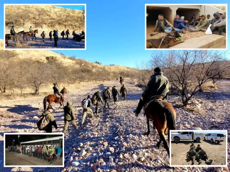 Aseguran grandes grupos de migrantes