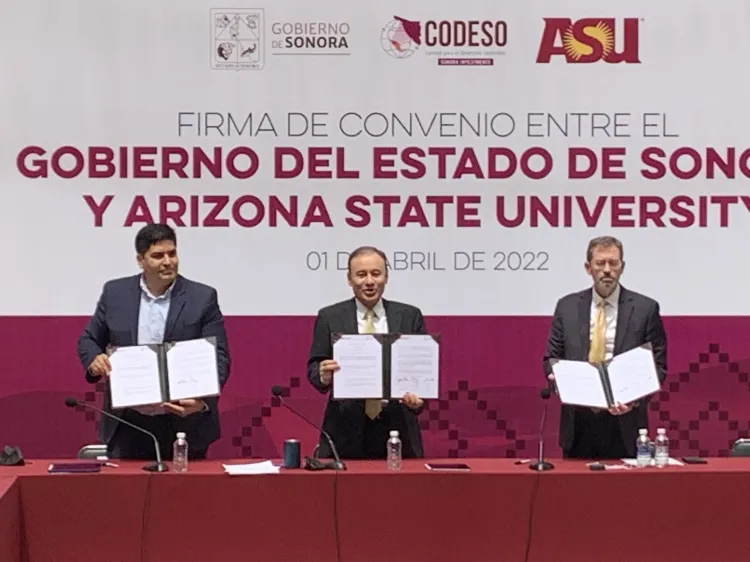 Firman convenio Gobierno de Sonora y la Universidad del Estado de Az