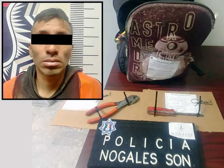 Intenta robar cableado de comercio y lo sorprenden