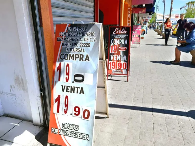 Cae dólar hasta los 19.90 pesos por uno