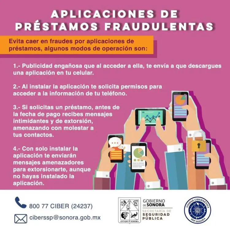 Advierten por fraudes de aplicaciones de préstamos