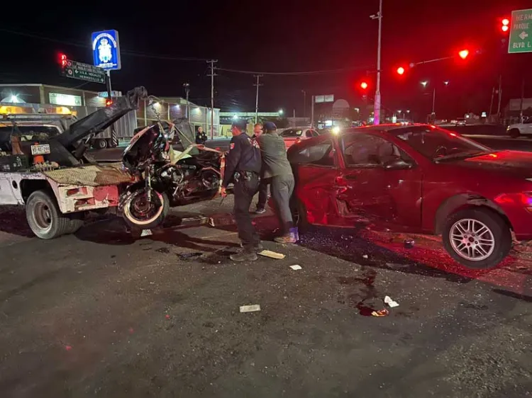 Resulta agente gravemente herido en accidente