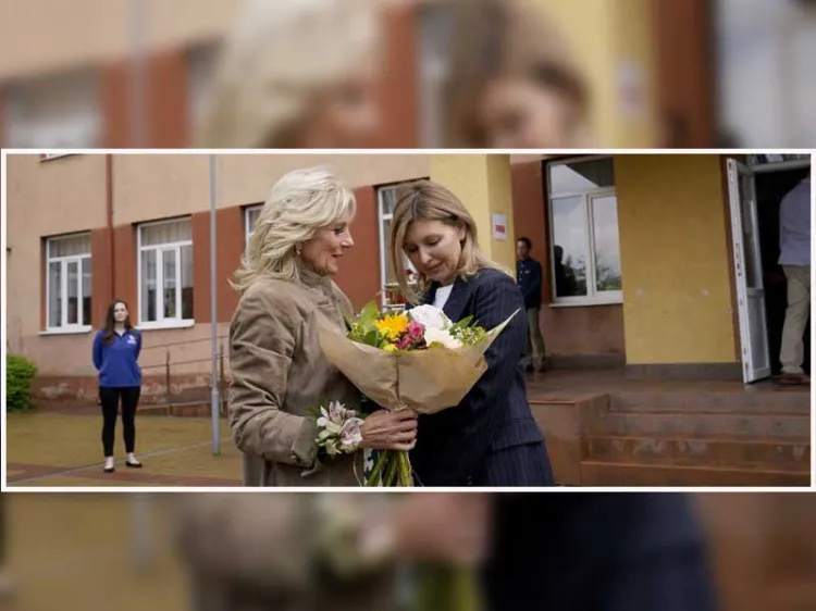 Hace Jill Biden visita sorpresa a Ucrania por Día de la Madre