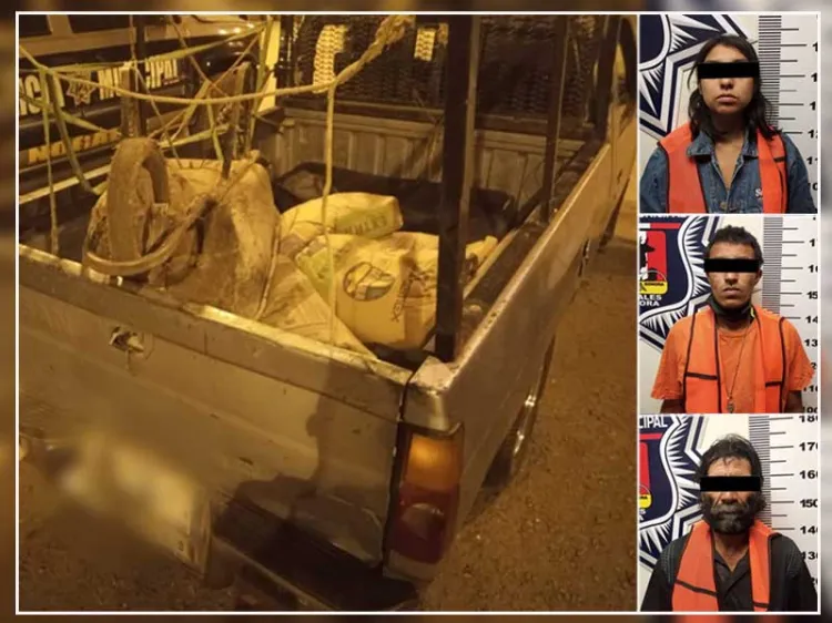 Sorprenden a personas sacando material de una empresa