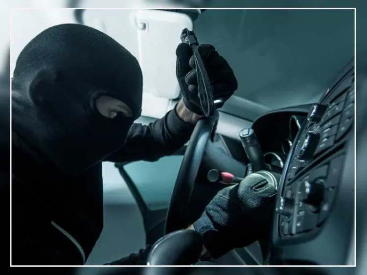 Denuncian robo en vehículo