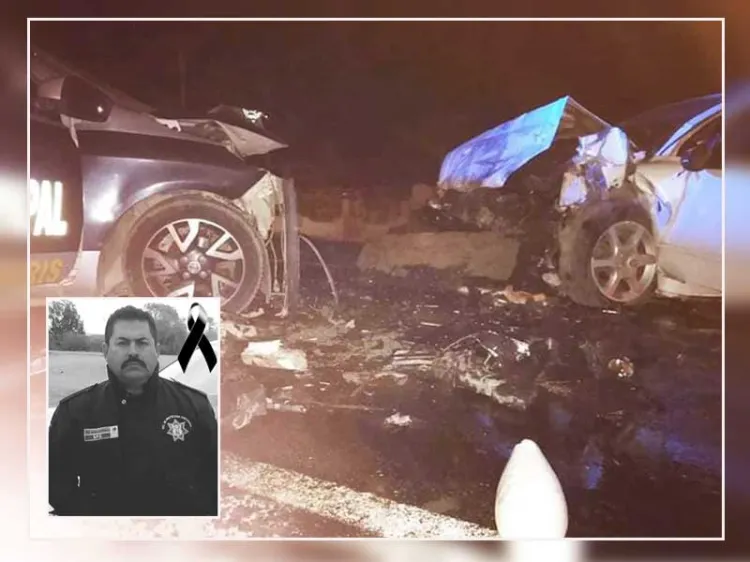 Deja accidente carretero policía muerto y 3 personas heridas