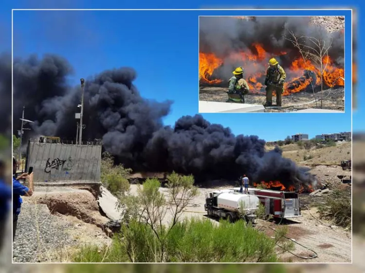 Generó incendio contaminación; tardaron horas en sofocarlo