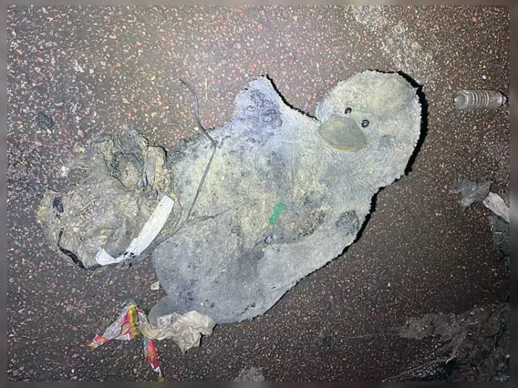 Bloquean drenaje con mono de peluche 