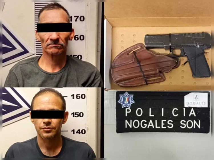 Detienen a dos con arma de fuego