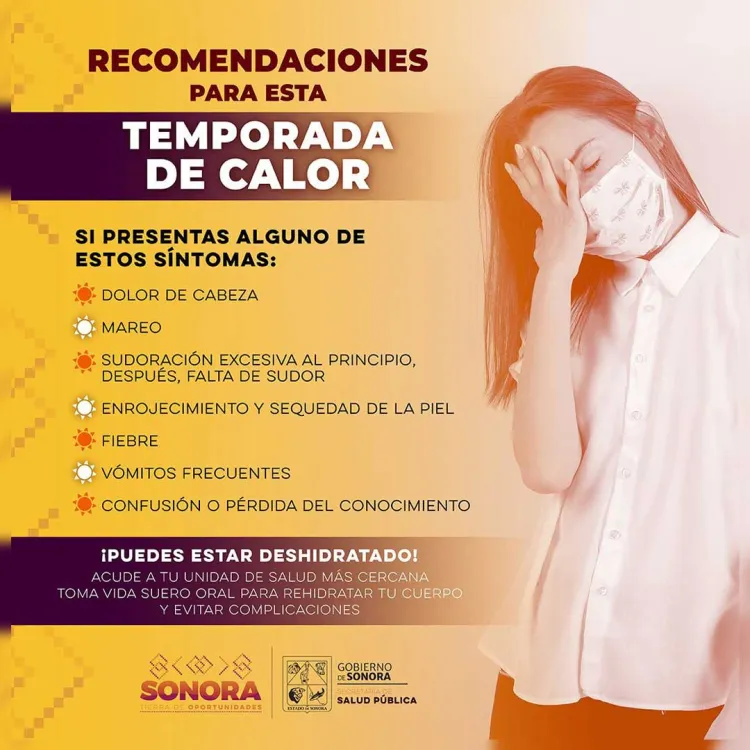 Ante las altas temperaturas, hay que evitar exponerse al sol: Salud Sonora