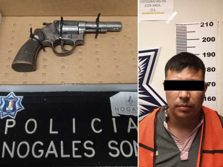 Arrestan a hombre por agredir a menor y detonar arma de fuego