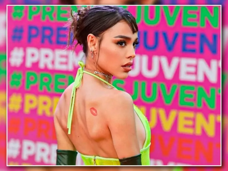 Danna Paola luce impactante vestido transparente; fans se sorprenden por su delgadez