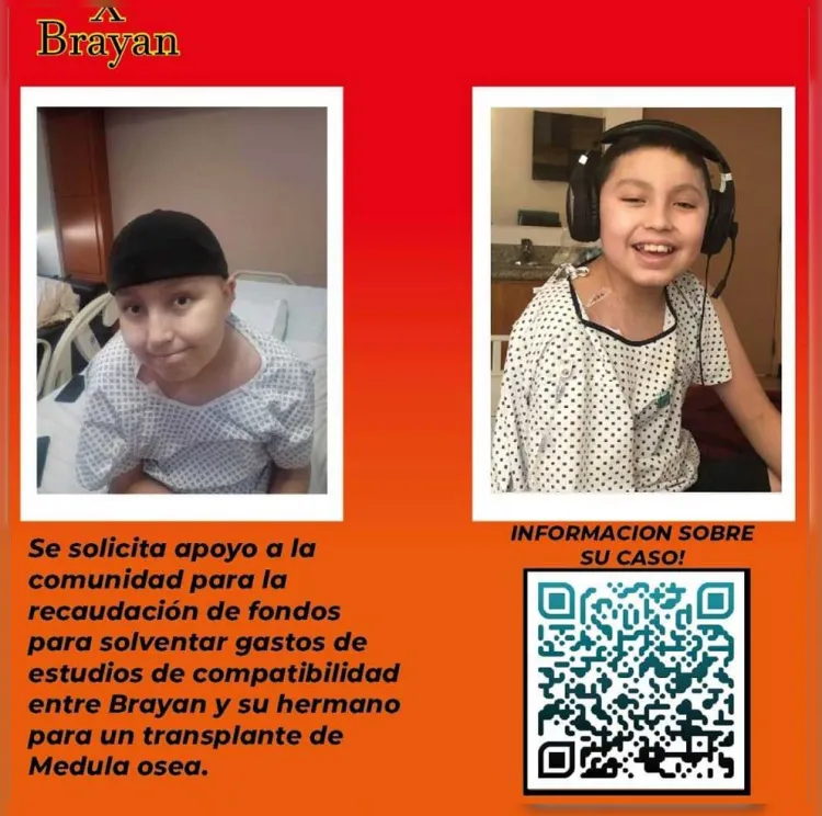 Piden apoyo para Brayan; requiere transplante de médula ósea