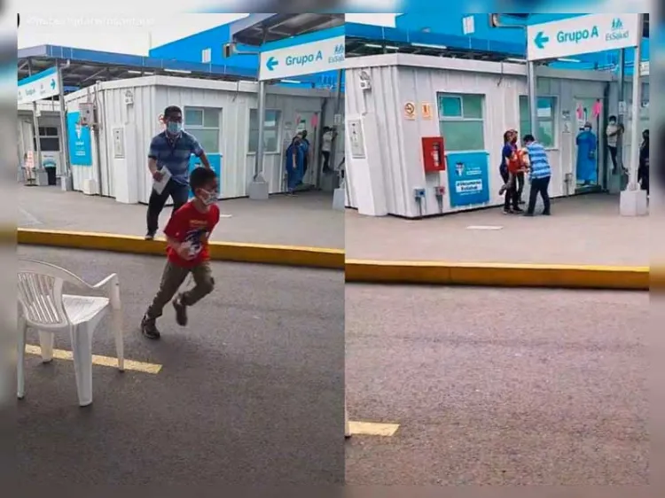 'Escapa' niño para evitar ser vacunado contra Covid y se vuelve viral